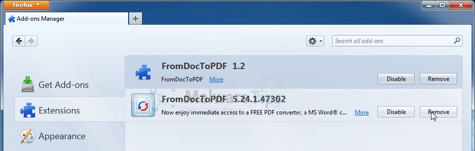 [Image: From Doc To Pdf Toolbar Firefox extension]