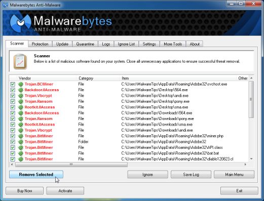 [Image: Malwarebytes Anti-Malware removing From Doc To Pdf Toolbar]